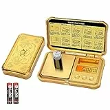GRAM PRES Digitale Taschen-Grammwaage 300g x 0,01g Genauigkeit, kleine Mini-Goldwaage mit hoher Präzision, digitales Gewicht in Gramm und Oz für Schmuck, Pfeile und Pulver, mit 50g Cal-Gewichten