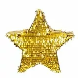 Boland 30977 - Pinata Stern gold, 44 x 44 cm, Hängedeko, Dekoration für Geburtstag, Mottoparty und Karneval