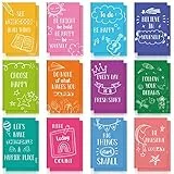 Zonon 24 Stück Bunt Notizbuch Mini Notizblock Mini Motivierendes Zitate Notizbuch Kleines Buntes Tasche Tagebuch Notizblock 8 x 12, 5 cm, 32 Seiten Für Büro Schule Reise Zubehör (fröhlicher Stil)