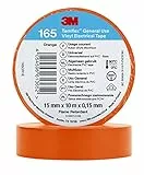3M Temflex™ Vinyl-Isolierband 165, Orange, 15 mm x 10 m, 100 Rollen