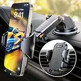 VICSEED 2025 Beste Militärische Handyhalterung Auto [20KG Starker Saugnapf &Metall-Lüftungsclip mit Doppelschloss]360°Drehbare KFZ Handy Halterung Auto Zubehör für iPhone 16 Pro Max Samsung S24 Ultra