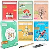 Filapen® Magische Vorschulhefte ab 4 Jahren – 5 Übungshefte + Stift (wiederverwendbar) – Schreiben & Rechnen lernen, Buchstaben & Zahlen üben – Für Linkshänder und Rechtshänder