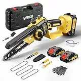 Mini Akku Kettensäge 6 Zoll, 1000W Brushless Mini Kettensäge Elektro mit 4000mAh Akku, Handkettensäge mit Auto-Öler, Kompatibel mit Makita, Motorsäge für Garten Baumschnitt Schere und Holz schneiden