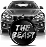 SkinoEu Tuning Emblem für Fronthaube und Kofferraum 82mm Kompatibel mit BMW Emblem 51147057794 Beast Silber EN 26
