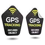 TinyTag® 2X Hinweis-Aufkleber für GPS Tracker - Wetterfester Warn-Sticker als Diebstahlschutz für Dein Fahrrad, eBike, Auto, Motorrad & Koffer - Bombenfest & langlebig | Fahrrad Aufkleber (2er Pack)