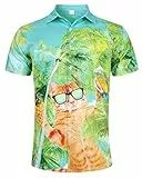 AIDEAONE Männer Hawaii Bekleidung Herren Knopf Hemd Urlaub Hemd Plus Größe