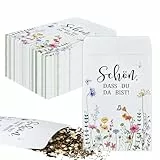 GROVBLE 100 Stück Schön Dass Du Da Bist Samentütchen,Dankeschön Geschenke Klein,Samentüten,Saatgut Aufbewahrung,Kleines Dankeschön,Gastgeschenk,Danke Geschenke,für Hochzeit Kommunion Geburtstag
