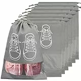 6 Stück Schuhbeutel,Schuhtasche Reise,Schuhtasch Koffer,Staubdicht Schuhtaschen,Tragbare Schuh Taschen mit klarem Fenster,Non-Woven Staubdicht Shoe Kordeltasche,zur Trennung von Schuhen Reisezubehör