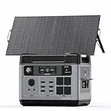OUKITEL Solargenerator 3200W mit 200W Solarpanel, 2048Wh Tragbare Powerstation (6400W Peak), LiFePO4 Batterie, 220V-240V, 1 Std Schnellladung, für OutdoorCamping, Reise, Stromausfälle