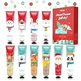 FURTIME Handcreme Mini Set, 10 Pack Handcreme Mini Weihnachten für Sehr Trockene Hände, Weihnachtsgeschenke, Kleine Geschenkset für Frauen und Männer, Hände Fuß Feuchtigkeitscreme