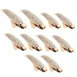 Minkissy Strass Krallen Gefälschte Nägel Ring Set Gothic Punk Kristall Volle Fingerringe Pflaster Pfote Biegung Fingerspitze Fingernagel Kralle für Mädchen Frauen Männer Goldene 10 Stück