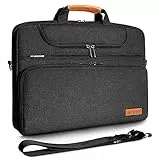 DOMISO Laptoptasche 17 Zoll Wasserdicht Laptop Tasche Aktentasche Herren Schultertasche Notebooktasche Business für 17-17.3' Notebook/Dell/Lenovo/Acer/HP/MSI/ASUS, Schwarz