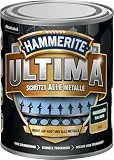 Hammerite Ultima Matt, Metallschutzlack, Hochwertiger Schutzlack für alle Metalle im Außenbereich, Moosgrün RAL6005, 750 ml