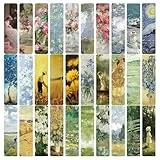 30 Stück Vintage Lesezeichen Papier Buchmarkierungen Vintage Gemälde Thema Paper Bookmarks Pack Buchmarker Set Für Buchliebhaber Schriftsteller Leser (F)