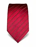 Vincenzo Boretti Herren Krawatte reine Seide Ton in Ton gestreift edel Männer-Design zum Hemd mit Anzug für Business Hochzeit 8 cm schmal/breit weinrot