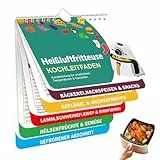 Airfryer Zubehör,Deutsches Airfryer Kochbuch,Air Fryer Rezeptbuch Magnetisch Spickzettel Heißluftfritteuse,Rezepte für Temperatur, Dauer Menge