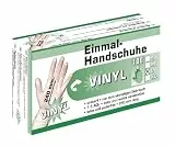 Kerbl 22895 Vinyl Einmalhandschuhe, 24cm Länge, M, 100 Stück