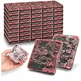 com-four® 40x Reinigungsschwämme mit Seife - Metallschwamm aus Stahlwolle - Spülschwamm für Töpfe, Pfannen und Küche - gegen eingebrannte Rückstände und Fett