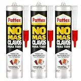 Montagekleber Kleben statt Bohren Transparent- Extra Stark - Montagekleber für alle Materialien - No more Nails - Witterungsbeständig- Universalkleber für Innen & Außen (3 x 290g)