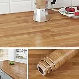 Livelynine Folie Arbeitsplatte Küche Holzoptik 500CM x 90CM Breit Klebefolie Holzoptik Eiche Natur Wasserdicht Folie Holz Selbstklebend Küchenrückwand Tischplatte Arbeitsplatte Folies Holz