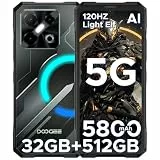 DOOGEE Blade GT Pro 5G Outdoor Handy Ohne Vertrag mit LED Lichteffekte, 32GB+512GB/2TB TF LPDDR5, Dimensity 7025, 6.72' FHD+120Hz, Android Outdoor Smartphone,100MP+32MP/5800mAh/Fingerabdruck/Face ID