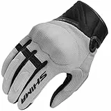 SHIMA SONIC Motorrad Handschuhe Herren Kurze Sommer Motorradhandschuhe Schutz Schutzkleidung Touchscreen Motorcycle Belüftet Verstärkt Leicht Motorbike Sommerhandschuh (Männer, Grau, M)