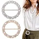 SOIMISS 2 Stück Brosche Damen: T-Shirt Cinch Clip Ring Waist Clip Elegante Schal Taille Schnalle Kleidung Ring Wrap Halter Decorative Mode Zubehör für Brautkleid Halstuch Schal