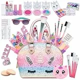 Kinderschminke Set - Schminkkoffer Mädchen Spielzeug, Makeup Set, Halloween Weihnachts Geburtstags Geschenke für Kinder 4-12 Jahre
