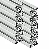 SCHMIDT systemprofile 8 Stück 2000mm Aluminium Profil 40x40mm Nut 8 Strebenprofil eloxiert 4040 Aluprofil Konstruktionsprofil 2m