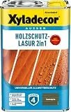 Xyladecor Holzschutz-Lasur 2in1, Universeller Allwetter-Schutz – Der Klassiker, Tannengrün, 4 l