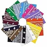 Chalier Cmfort Bandana Multifunktionstuch Bandana Paisley Armschal Kopftuch Design in Trendfarben,12 Pack,für Damen und Herren