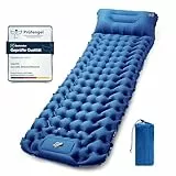 CALIYO Isomatte Selbstaufblasende Camping – Verdickte Luftmatratze mit FußpressPumpe, Ultraleicht & Wasserdicht | Integriertes Kopfkissen, Kleines Packmaß für Outdoor, Wandern, Zelte & Reisen