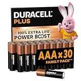 DURACELL Plus AAA-Batterien (30er-Pack) – Alkaline-Batterien 1,5 V