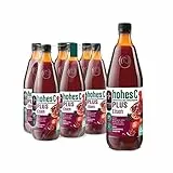 hohes C PLUS Eisen (6 x 1l), 100% Saft, Apfel, Himbeere, Granatapfel, Vitamin C, ohne Zuckerzusatz, vegan, mit recyceltem PET