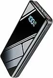 Debopo Power Bank, 20000mAh Powerbank Schnellladefunktion 22.5W, 1 USB-C, 2 USB-A Externe Handyakkus mit LED Display und Taschenlampe, Akkupack für iPhone 17 16 15 14 13 12 Samsung iPad Travel Outdoor