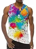 BodyGo Herren 3D Druck Tank Top Sommer Cool Muskelshirt Tank top