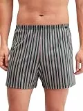 CALIDA Prints Boxershorts Herren, mit stoffüberzogenem Bund, aus 100% Baumwolle, ohne Eingriff Lilas 52-54