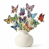 12 Stück Diamond Painting Schmetterling Sets, Diamond Painting Kinder Erwachsene Bastelset Kinder für Gärten und Balkonen Dekoration Diamont Painting Geschenke für Mädchen 8-10 Jahre(Schmetterling)