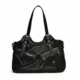 GSenhui Handtasche Vintage City Bag Tote Bag Damen Große Schultertasche PU Leder Uni Tasche Punk-Stil Umhängetasche Slouchy Braune für Schule Reisen