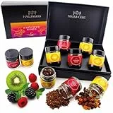 Hallingers Früchtekorb - 5 Sorten Tee Geschenkset, loser Tee vegan in Schraubgläsern, Teesortiment als Tee Geschenk (Set) - Geschenk im Sommer & als perfektes Grillgeschenk | Geburtstag Glückwunsch Ge