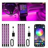 Winzwon Ambientebeleuchtung Auto Zubehör Innenraum, Car Accessories Geschenke für Männer Frauen, Led Innenraumbeleuchtung Auto Gadgets für Deko mit APP Steuerung und 16 Millionen Farben (2)