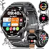 LIGE Smartwatch Herren 1.43''AMOLED Smartwatch Mit Telefonfunktion Fitnessuhr 100+Sportmodi/5ATM, Militärs Smart Watch Kompatibel Mit iOS Android 400mAh Batterie 2024