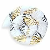 Bebeloo Zugluftstopper Durchzugstopper Windstopper für Türen und Fenster Luftzugstopper für Tür Türschlange Türrolle Baumwollstoff (Blätter, 70 cm)