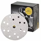 Mirka Basecut Schleifscheiben mit Klettverschluss, 150 mm, 15 cm, 50 Stück, Körnung P40, Automobil-Nachbearbeitung, Schleifscheiben, 15 Löcher, Vakuum-Staubabsaugungssystem
