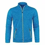 UHouse Sweatjacke Herren ohne Kapuze Freizeit Jacke Oversize Übergangsjacke Sport Jacken Leichte Dünne Sportjacke Outdoor Trainingsjacke Herbst Bomberjacke Blau M