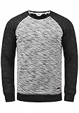 !Solid Flocker Herren Sweatshirt Pullover Flocksweat Pulli mit Rundhalsausschnitt, Größe:L, Farbe:Black (9000)
