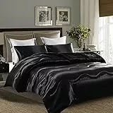 Luofanfei Bettdecke 135x200 Sommer Winter 4 Jahreszeiten Bettdecken Set Satin Seide Steppdecke Schwarz Farbig Set Ganjahresdecke 2er Set Muster Tagesdecke Schlafdecke Kuschelige Quilted Gesteppte