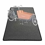 EVA Drive Premium Schutzmatte für Bakfiets Long | Passgenaue Lastenrad Fußmatte | Rutschfester Bodenmatte Teppich | Lastenrad Zubehör | Pflegeleicht & Umweltfreundlich | mit Einfassung | Farbe Schwarz