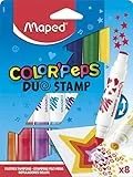 Maped - 2in1 Filzstifte, Fasermaler + Stempel COLOR'PEPS DUO STAMP - x8