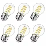 LVWIT 5.5W E27 Filament LED Edison Lampe G45, 2700K Warmweiß, Ersatz für 60W Glühlampe, ultrahell 806 lm, nicht dimmbar, Rustikalampe Filamentstil klar (6er Pack)